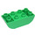 LEGO Bright Green Duplo Brick 2 x 4 with Curved Bottom (98224)