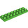 LEGO Leuchtend grün Duplo Platte 2 x 8 (44524)