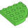 LEGO Bright Green Duplo Plate 4 x 4 with Round Corner (98218)