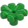 LEGO Bright Green Flower with Squared Petals (without Reinforcement) (4367 / 32606)