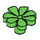 LEGO Leuchtend grün Blume mit Squared Blütenblätter (ohne Verstärkung) (4367 / 32606)
