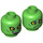 LEGO Vert clair Green Goblin Minifigure Diriger (Goujon solide encastré) (3626 / 21118)