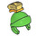 LEGO Bright Green Helmet with Broom Plume