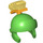 LEGO Bright Green Helmet with Broom Plume