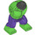 LEGO Bright Green Hulk Body with Dark Purple Pants (17228)