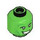 LEGO Bright Green Hulk with Spiked Hair and Grin / Angry Minifigure Head (Recessed Solid Stud) (3626 / 101674)