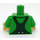 LEGO Fel groen Minifiguur Torso met Donkergroen Overalls (973 / 76382)