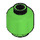 LEGO Leuchtend grün Minifigure Kopf (Einbau-Vollbolzen) (3274 / 3626)