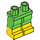 LEGO Fel groen Minifigure Heupen en benen met Geel Boots (21019 / 79690)