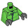 LEGO Fel groen Minifigure Torso Puffer Snow Coat met Zipper (973 / 76382)