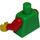 LEGO Verde brillante Liscio Busto con Rosso Braccia e Giallo Mani (73403 / 88585)