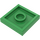 LEGO Fel groen Plaat 2 x 2 met groef en 1 Midden Stud (23893 / 87580)