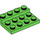 LEGO Fel groen Plaat 3 x 4 x 0.7 Afgerond (3263)