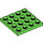 LEGO Bright Green Plate 4 x 4 (3031)