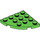 LEGO Fel groen Plaat 4 x 4 Ronde Hoek (30565)