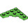 LEGO Bright Green Plate 4 x 4 with Circular Cut Out (35044)