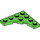 LEGO Fel groen Plaat 4 x 4 met Circular Cut Out (35044)