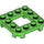 LEGO Leuchtend grün Platte 4 x 4 x 0.7 mit Abgerundete Ecken und 2 x 2 Open Center (79387)