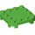 LEGO Leuchtend grün Platte 4 x 4 x 0.7 mit Abgerundete Ecken und Empty Middle (66792)