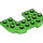LEGO Fel groen Plaat 4 x 6 x 0.7 met Afgeronde hoeken (89681)