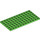 LEGO Fel groen Plaat 6 x 12 (3028)