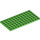 LEGO Leuchtend grün Platte 6 x 12 (3028)