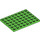 LEGO Verde brillante Piastra 6 x 8 (3036)