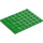 LEGO Verde brillante Piastra 6 x 8 (3036)