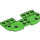 LEGO Leuchtend grün Platte 8 x 4 x 0.7 mit Abgerundete Ecken (73832)