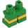 LEGO Bright Green Short Legs with Yellow Stripe (16709 / 41879)