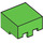 LEGO Fel groen Vierkant Helm (19730 / 34091)