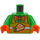 LEGO Verde brillante Stuntz Clown Minifigura Torso (973 / 76382)