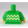 LEGO Leuchtendes Grün Pullover mit Zig Zag Streifen Minifigur Torso (973 / 76382)