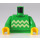 LEGO Leuchtendes Grün Pullover mit Zig Zag Streifen Minifigur Torso (973 / 76382)