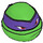 LEGO Bright Green Teenage Mutant Ninja Turtles Head with Donatello Dark Purple Mask and Frown (13016)