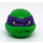 LEGO Bright Green Teenage Mutant Ninja Turtles Head with Donatello Dark Purple Mask and Frown (13016)