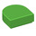 LEGO Leuchtend grün Fliese 1 x 1 Hälfte Oval (24246 / 35399)