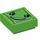 LEGO Verde brillante Piastrella 1 x 1 con Verde Kryptomite Viso con scanalatura (3070 / 29404)