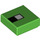 LEGO Leuchtend grün Fliese 1 x 1 mit Minecraft Schildkröte Eye mit Nut (3070 / 47144)