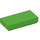 LEGO Bright Green Tile 1 x 2 with Groove (3069 / 30070)