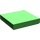 LEGO Leuchtend grün Fliese 2 x 2 mit Nut (3068 / 88409)