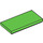 LEGO Leuchtend grün Fliese 2 x 4 (87079)