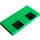 LEGO Bright Green Tile 2 x 4 with Minecraft black eye pixels (66762 / 87079)