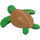 LEGO Fel groen Schildpad (Klein) met Medium Vleeskleur Shell (67040 / 104101)