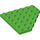 LEGO Fel groen Wig Plaat 6 x 6 Hoek (6106)