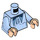 LEGO Bright Light Blue Beauxbatons Uniform Torso (973 / 76382)