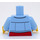 LEGO Helder Lichtblauw Boy met Bright Light Blauw Jacket Minifig Torso (973 / 76382)