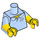 LEGO Bright Light Blue Carpenter Minifig Torso (973 / 16360)