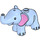 LEGO Bleu clair brillant Elephant avec Pink Oreilles (67410 / 68038)