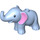 LEGO Bleu clair brillant Elephant avec Pink Oreilles (67410 / 68038)